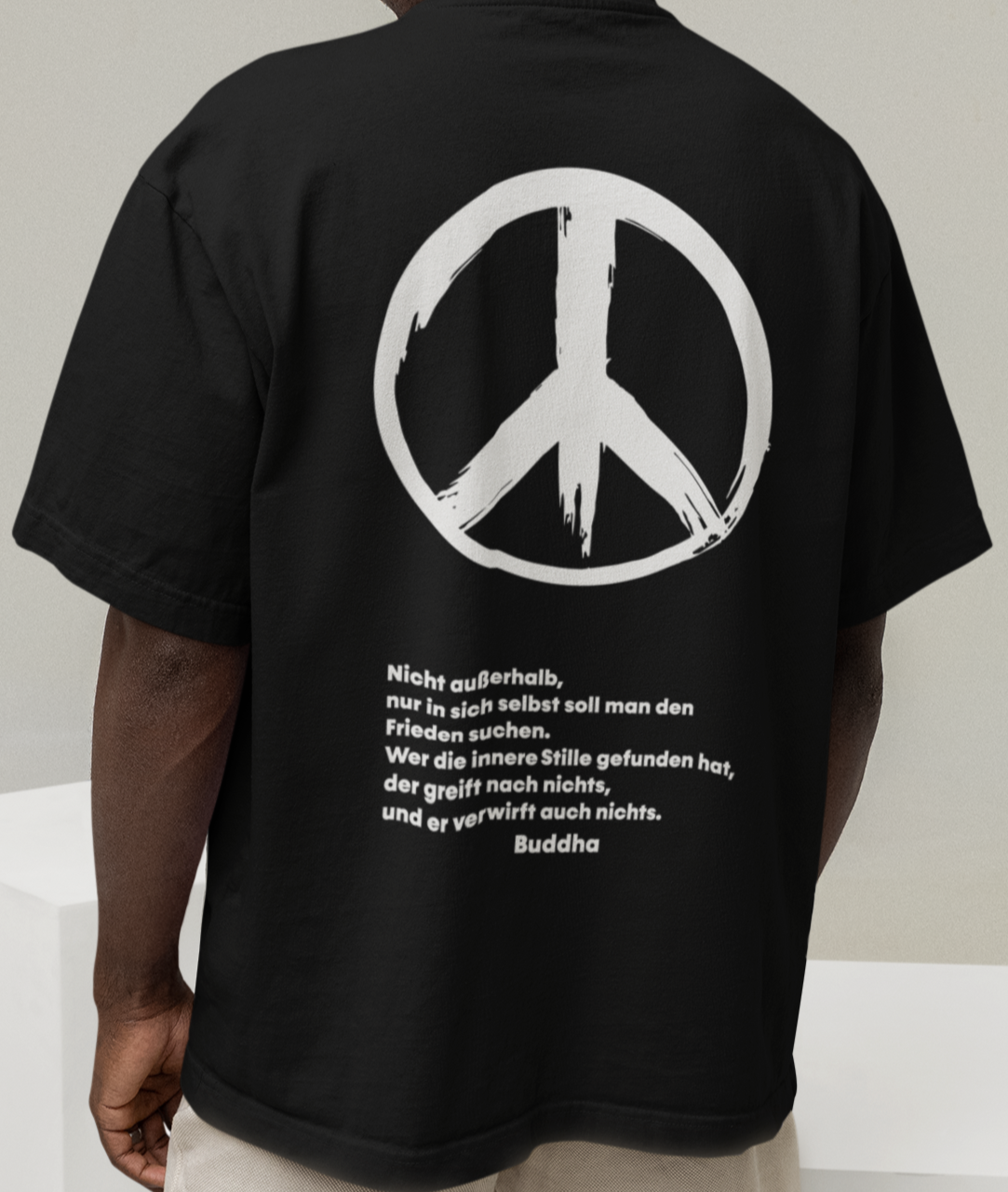 Modernes Bio Oversize T-Shirt Peace