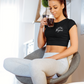 Yoga Damen Croptop mit sonnen Motiv