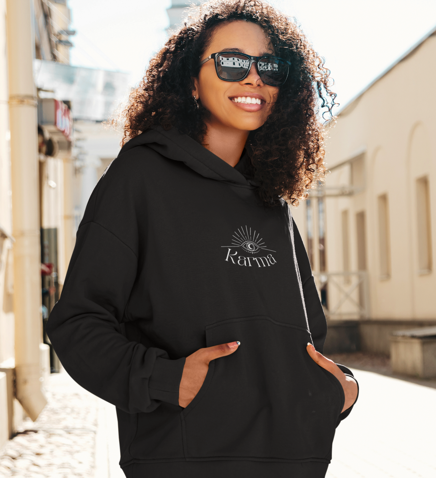 Damen Hoodie Karma drittes Auge