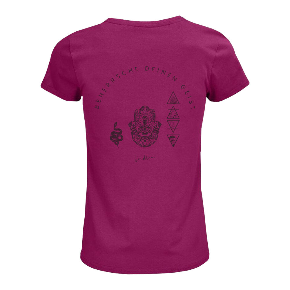 Bio Damen Tshirt Schlange Buddha