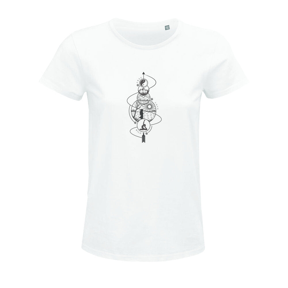 Bio Tshirt mit Damen Natur style wild free love