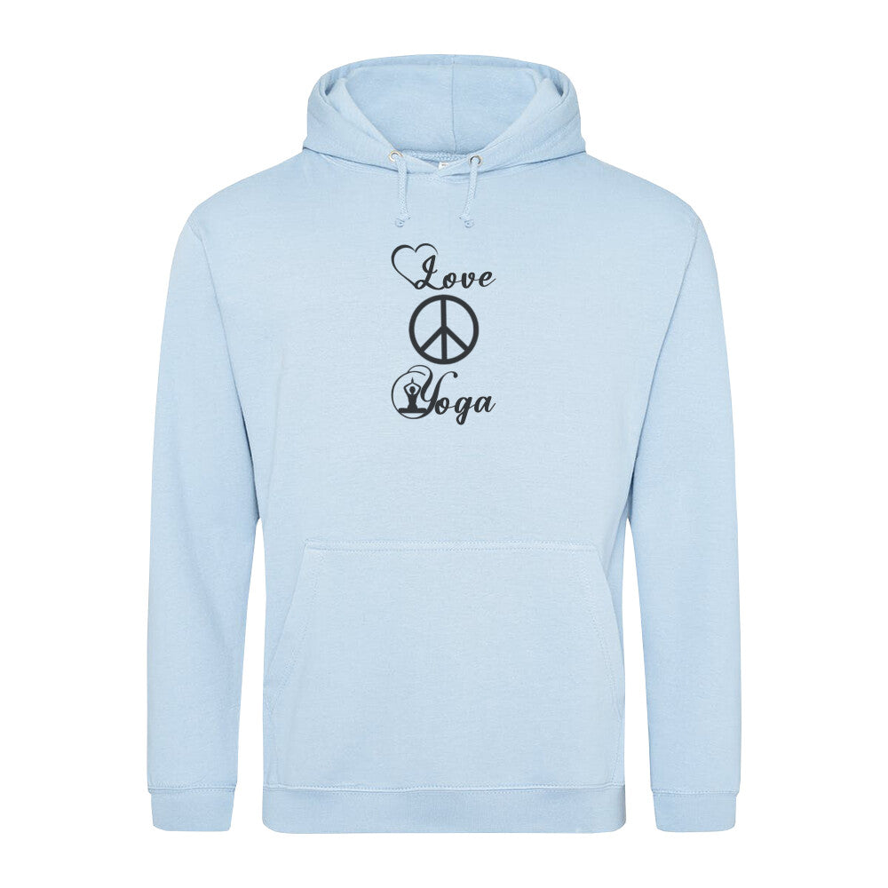 Yoga Hoodie vegan Babyblau