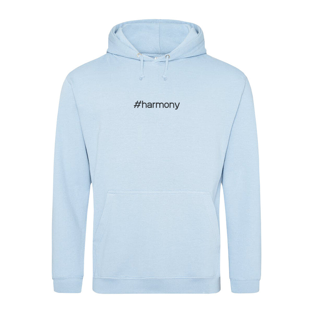 hellblau Pullover Hoodie mit Schrift