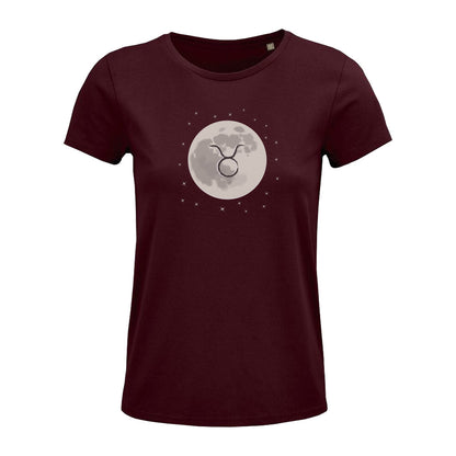 Stier im Mond Damen Tshirt