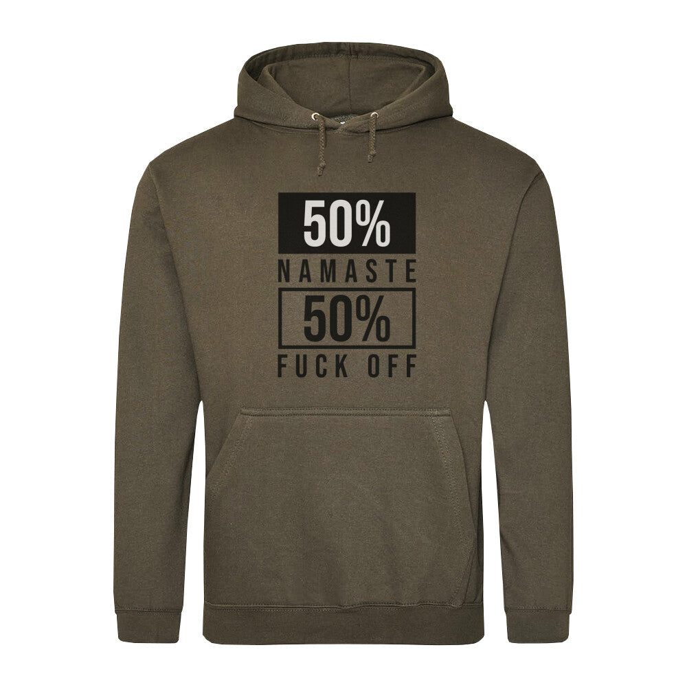 Hoodie Khaki Yoga Fuck Off vegan