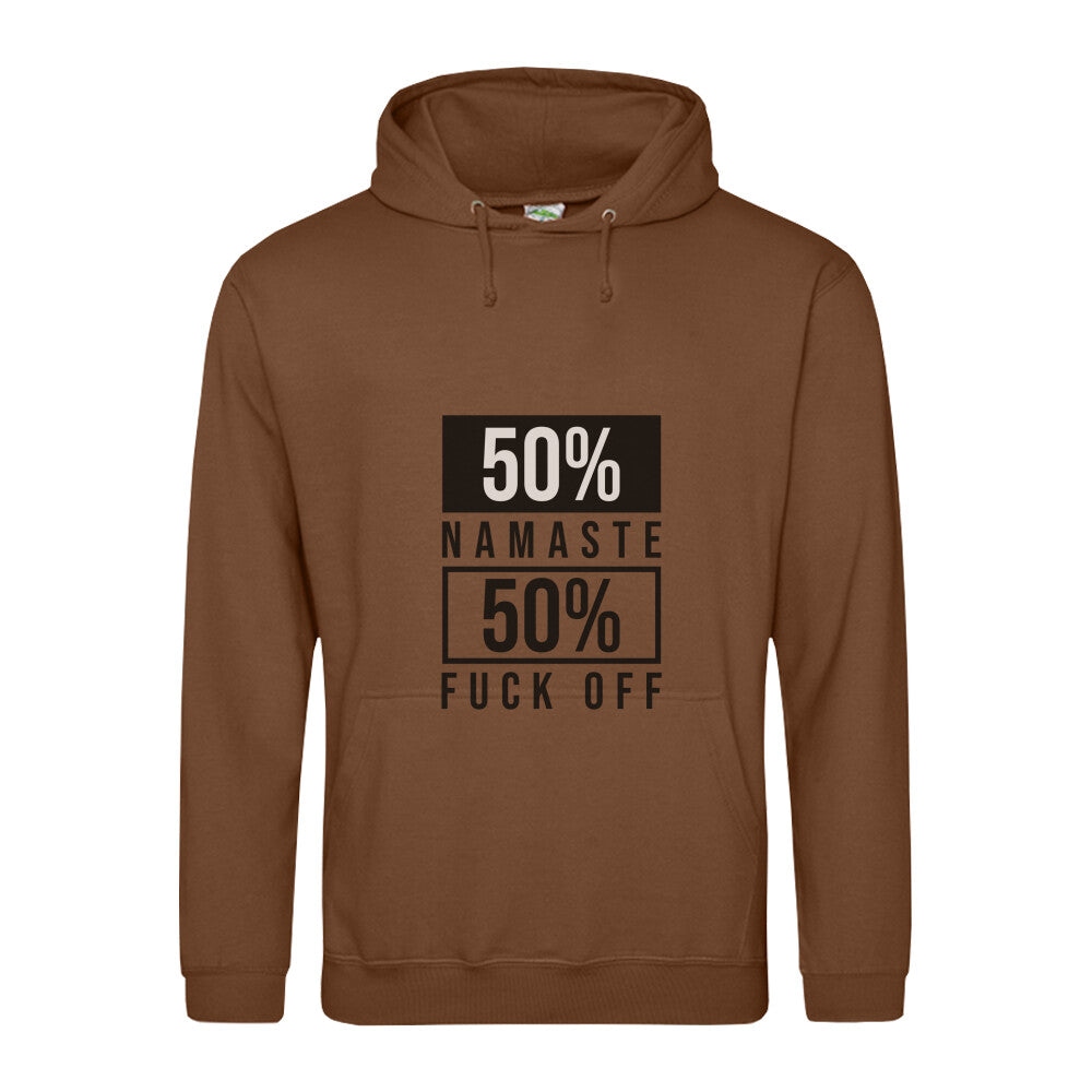 Yoga Hoodie braun Fuck Off vegan 