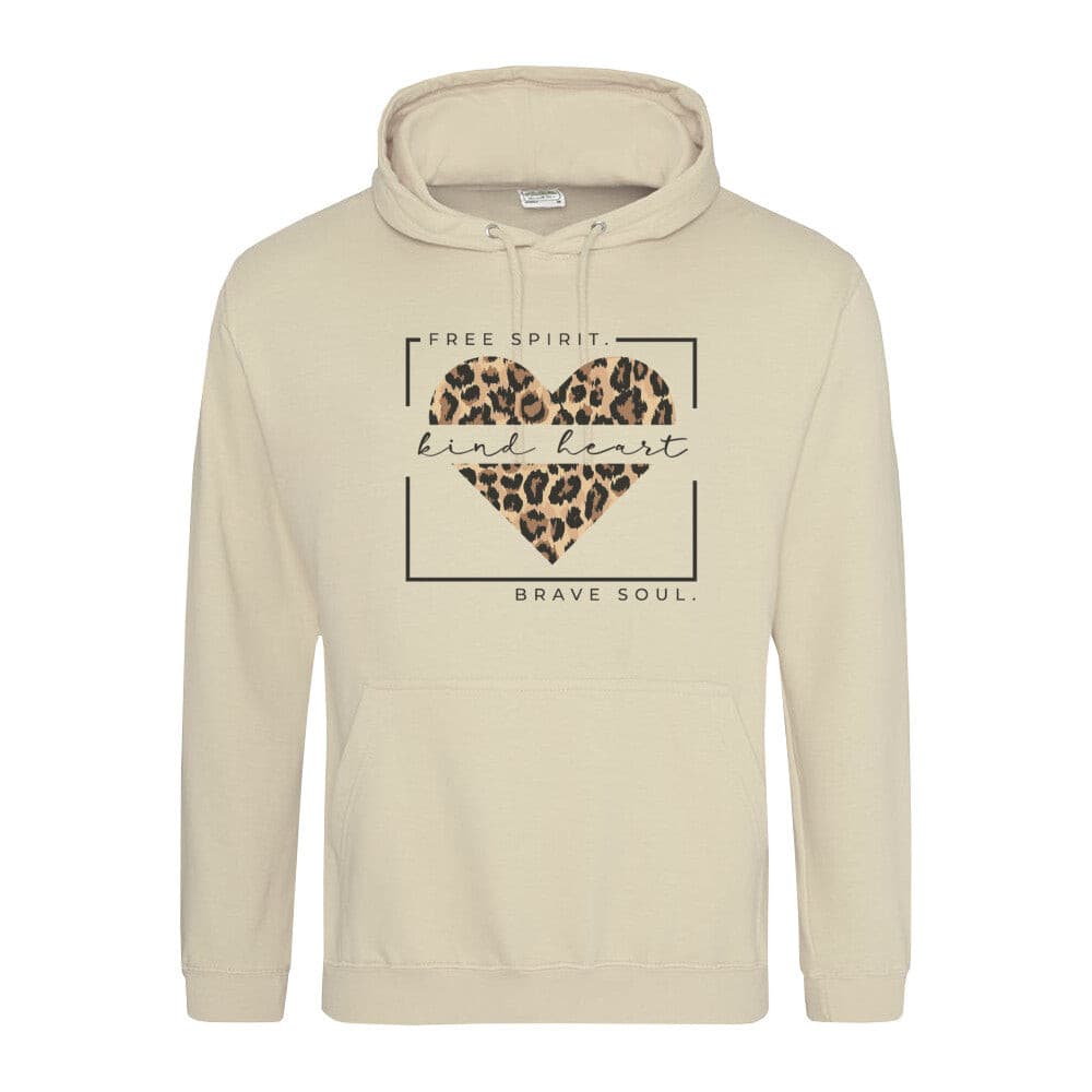 Hoodie mit Leo Print Herz