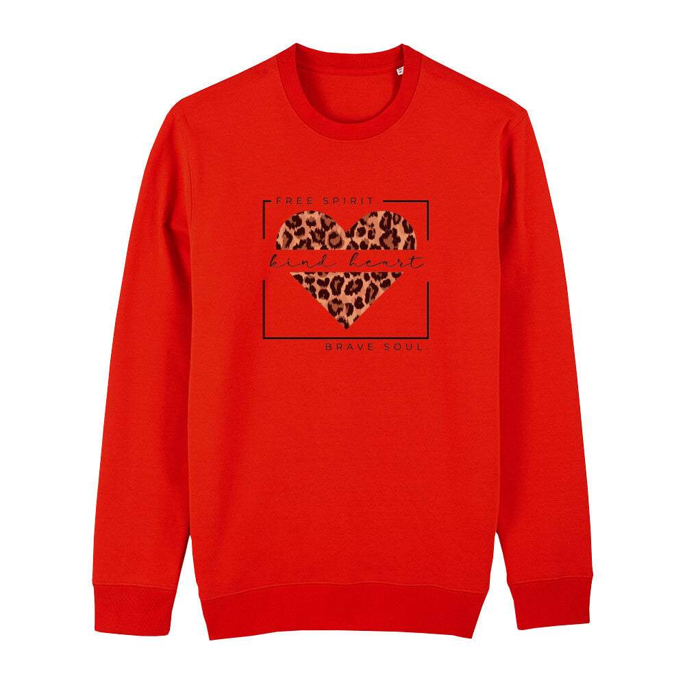 Sweatshirt  Herz Leoprint