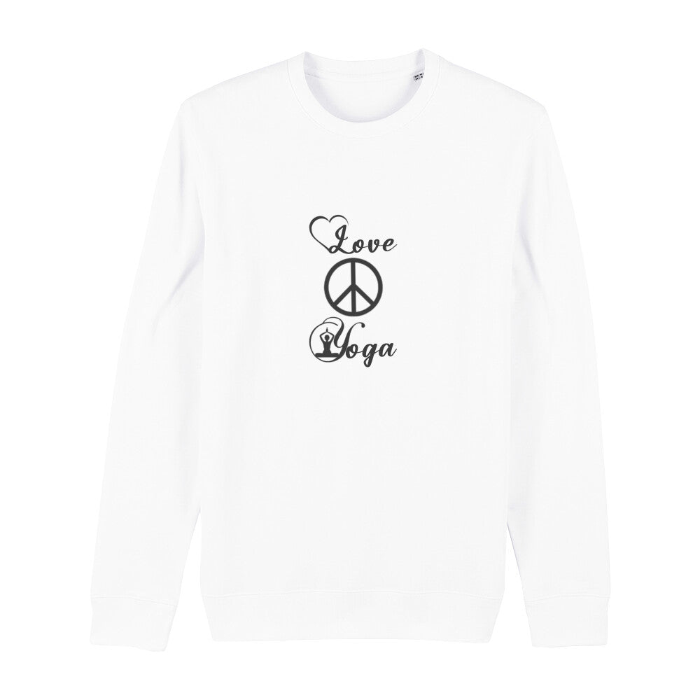 Bio Sweatshirt Liebe Frieden Yoga