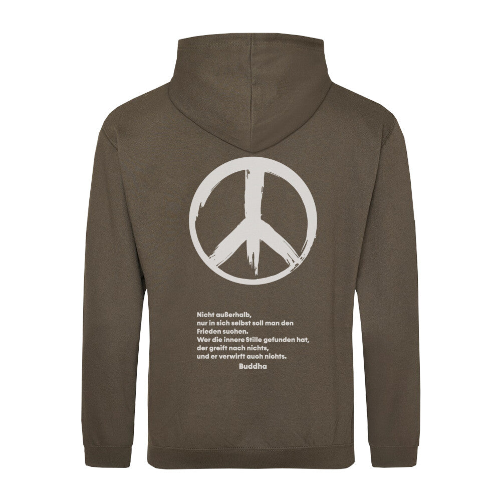 Peace Zeichen Hoodie Spruch Buddha