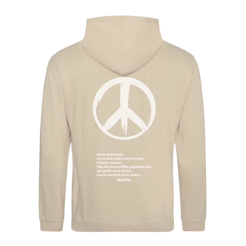 Peace Pullover weiße Schrift