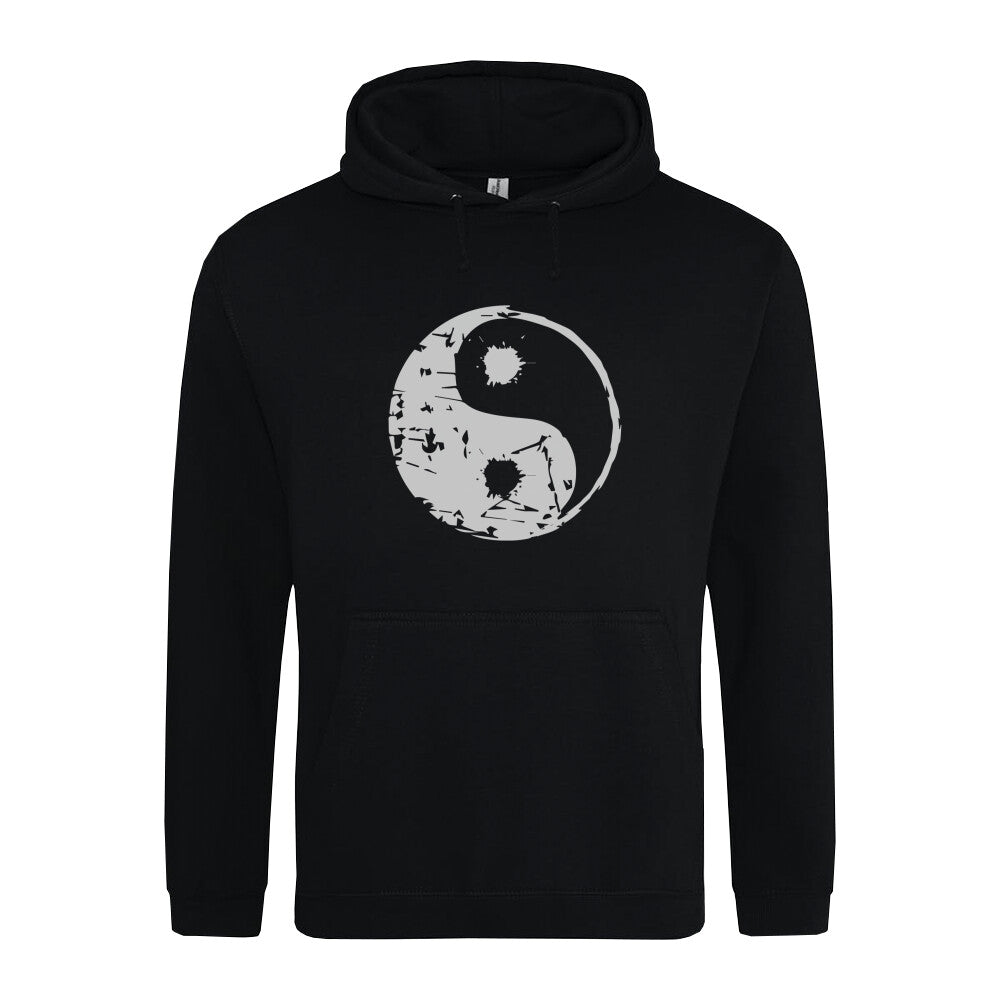 Kapuzen Sweatshirt yin yang Zeichen gebrochen 