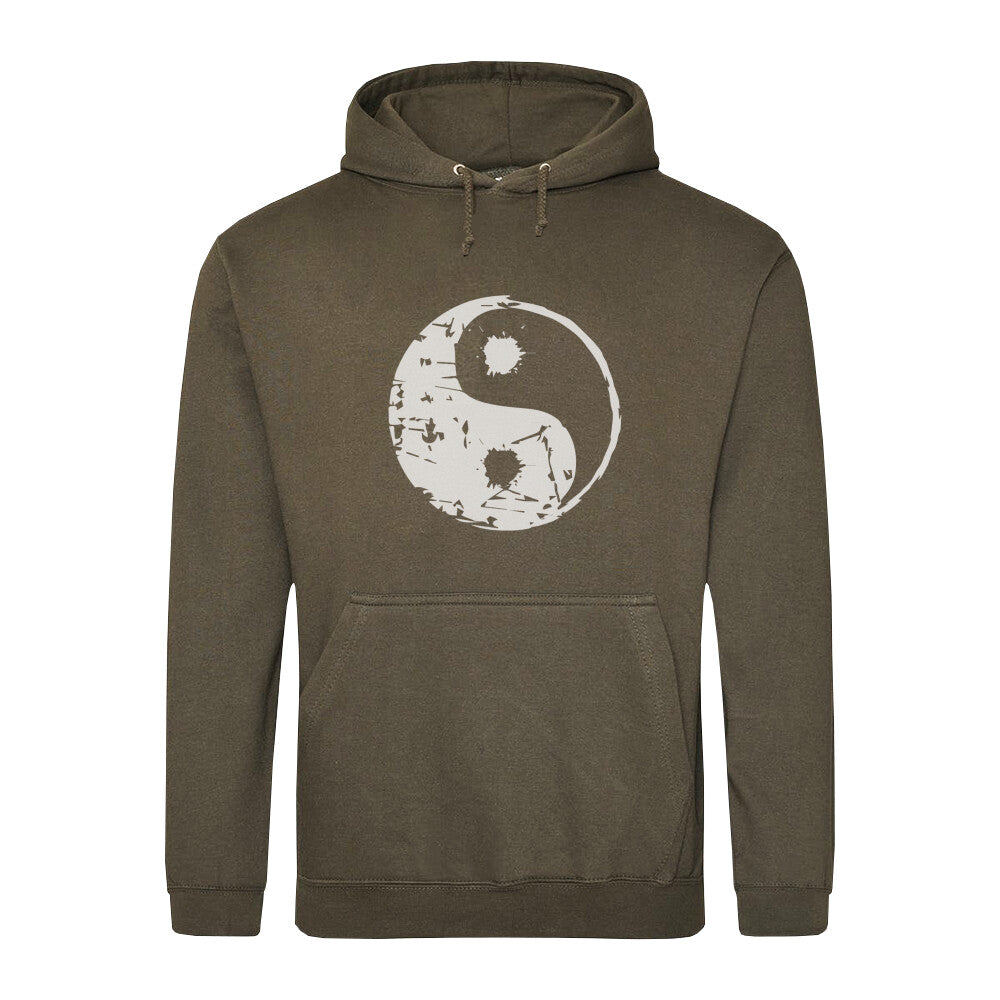 yin yang Zeichen gebrochen Kapuzensweatshirt