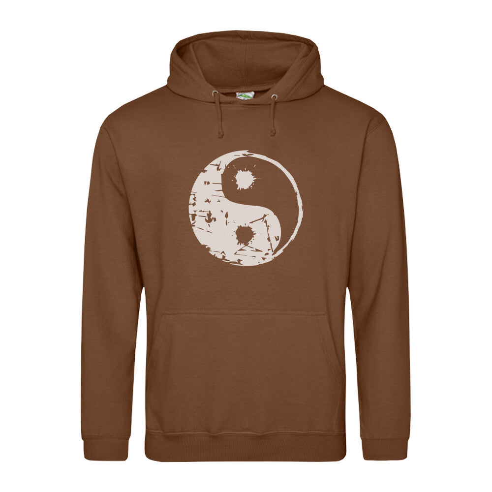 yin yang Zeichen gebrochen Kapuzen Pullover