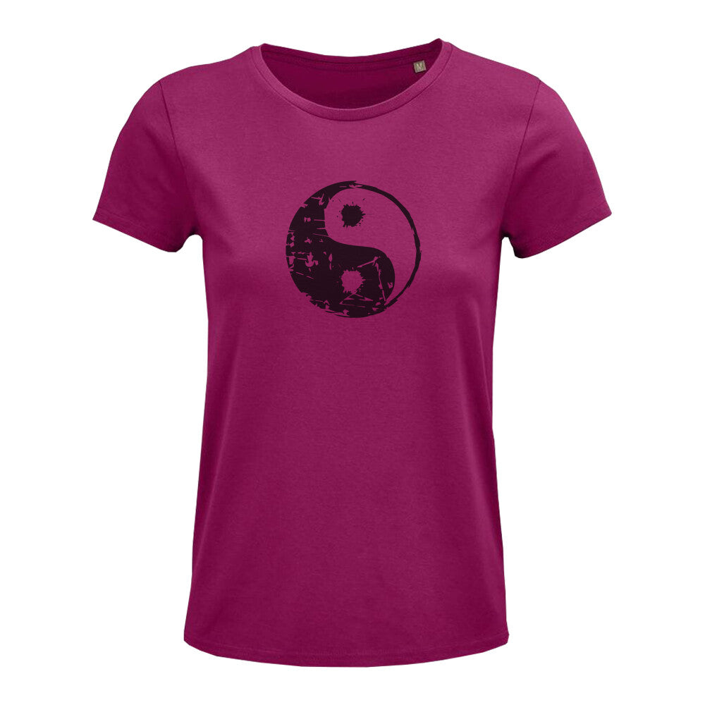 tshirt yin yang burgunder