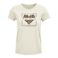 Herz Leo Optik Beige Bio Baumwolle T-Shirt