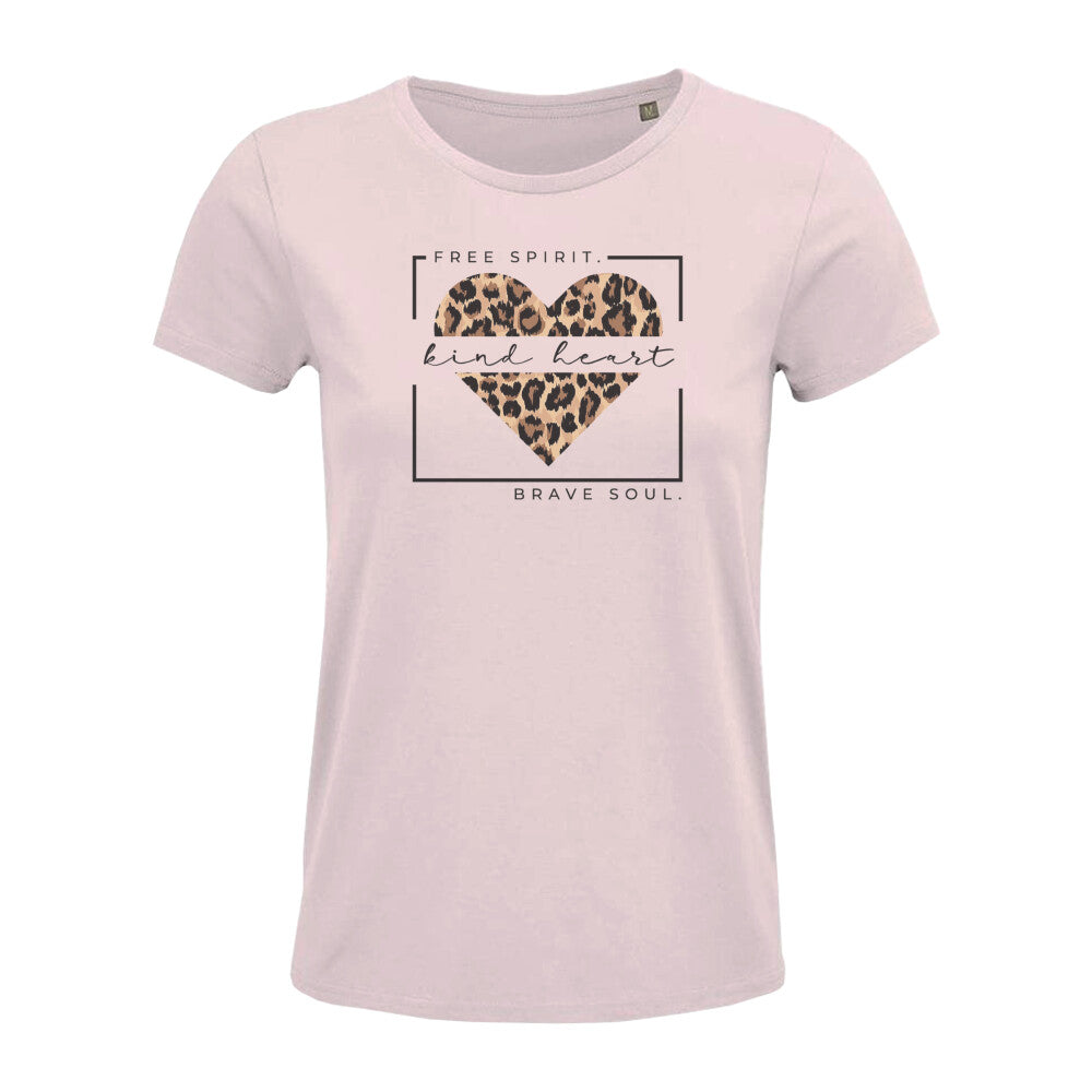 Herz leoprint Bio T-Shirt