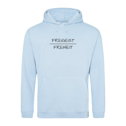 Hoodie Unisex Freigeist Freiheit Hellblau