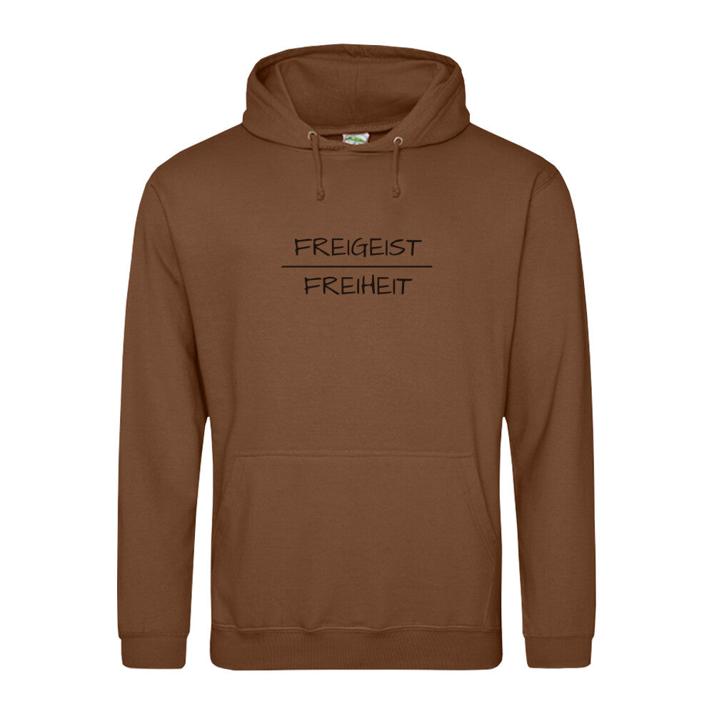 Hoodie Unisex Freigeist Freiheit Braun