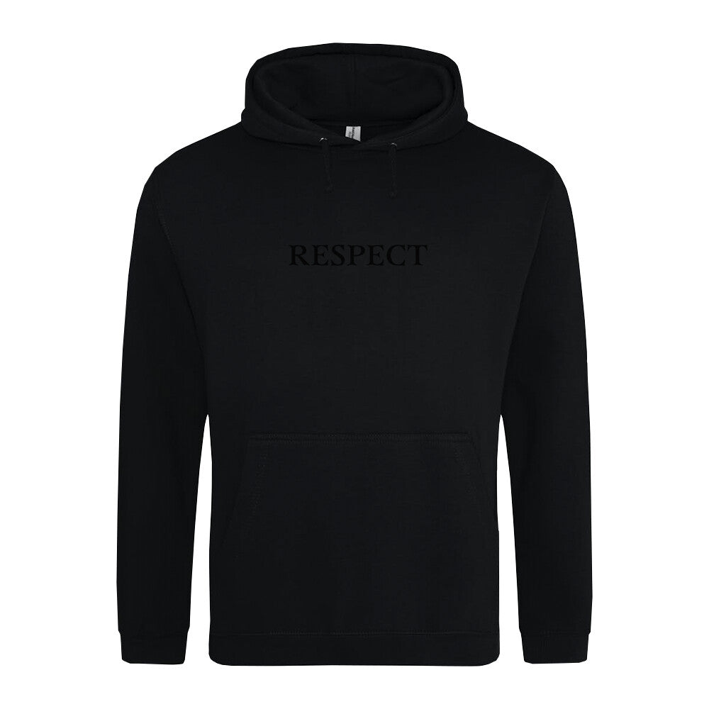 Yoga Hoodie schwarz Respekt