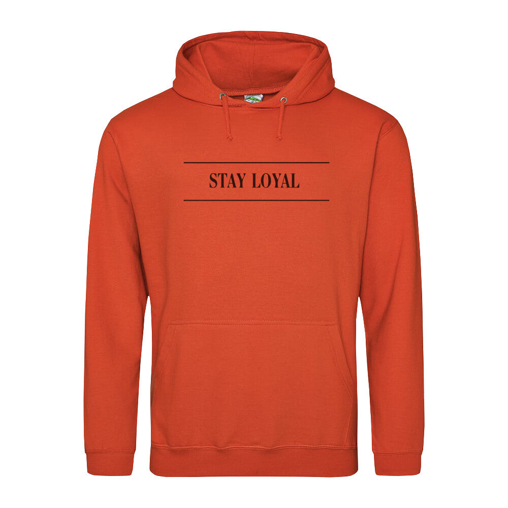 Yoga Hoodie orange Stay Loyal vegan nachhaltig