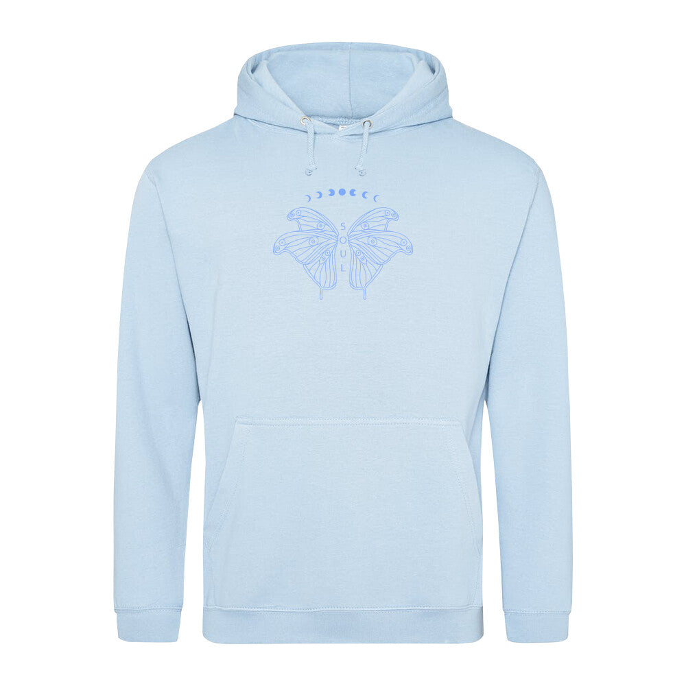 Schmetterlings Hoodie Hellblau