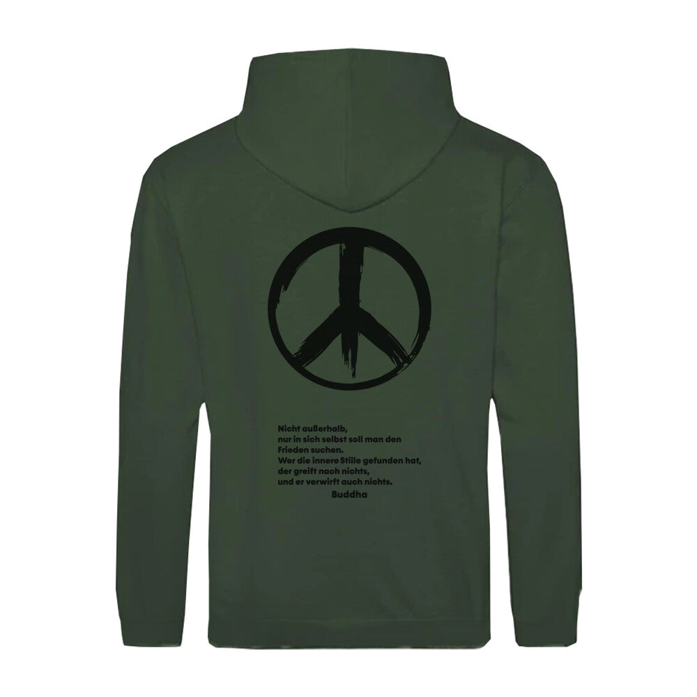 Zipper Hoodie Green Peace