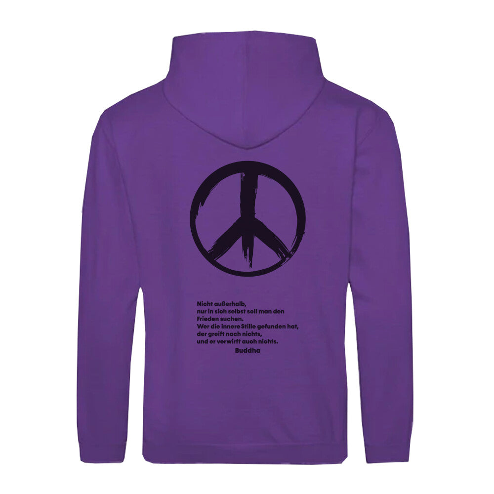 Zipper Hoodie Purple Peace