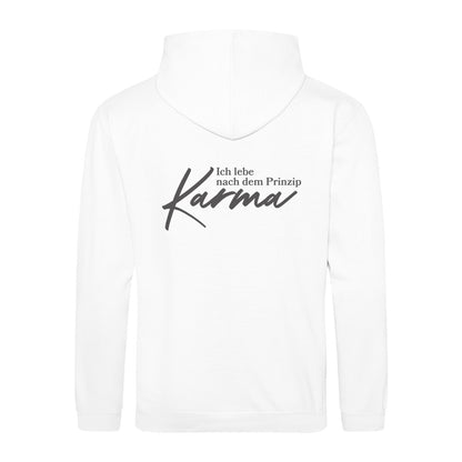 Zipper Hoodie Weiß Karma