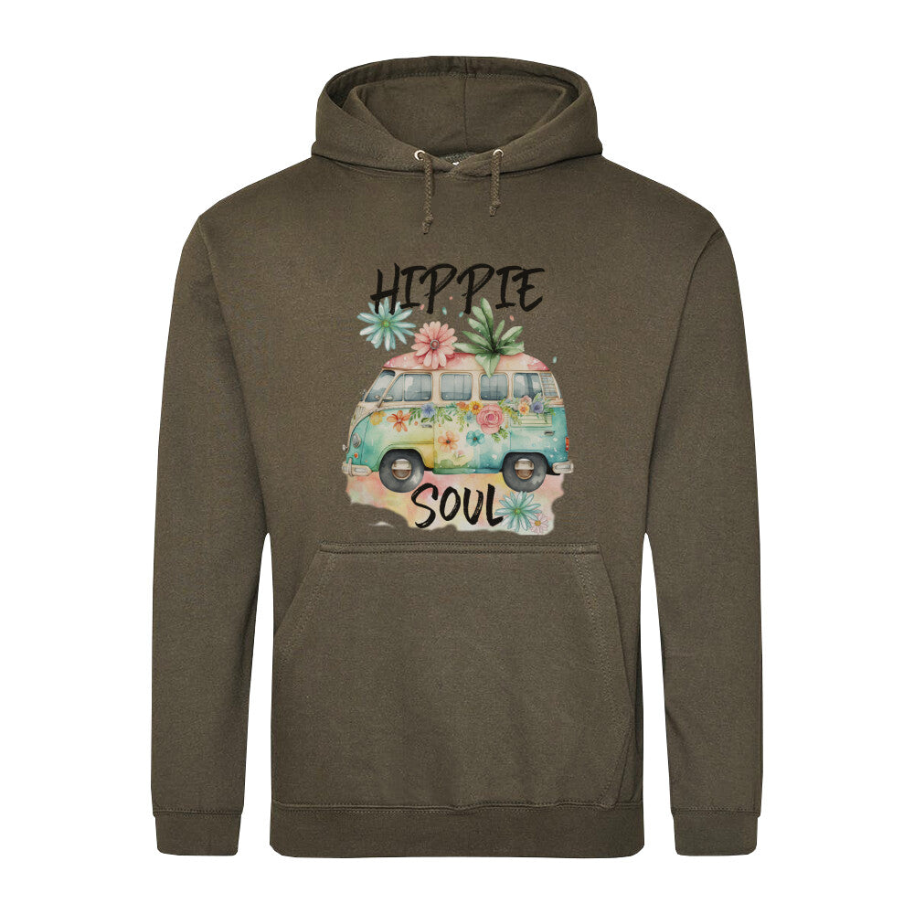 Stilvoller Hoodie Khaki Hippie Soul