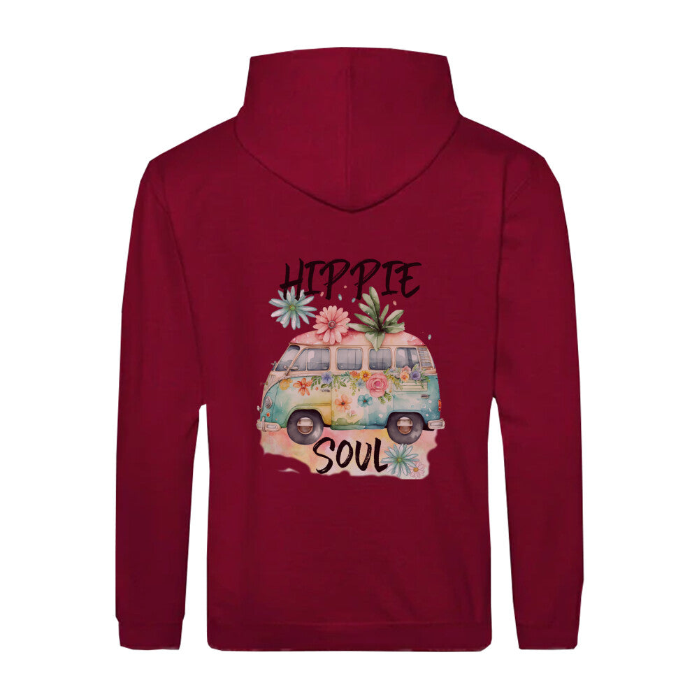 Stilvoller Hoodie Burgundy Hippie Soul