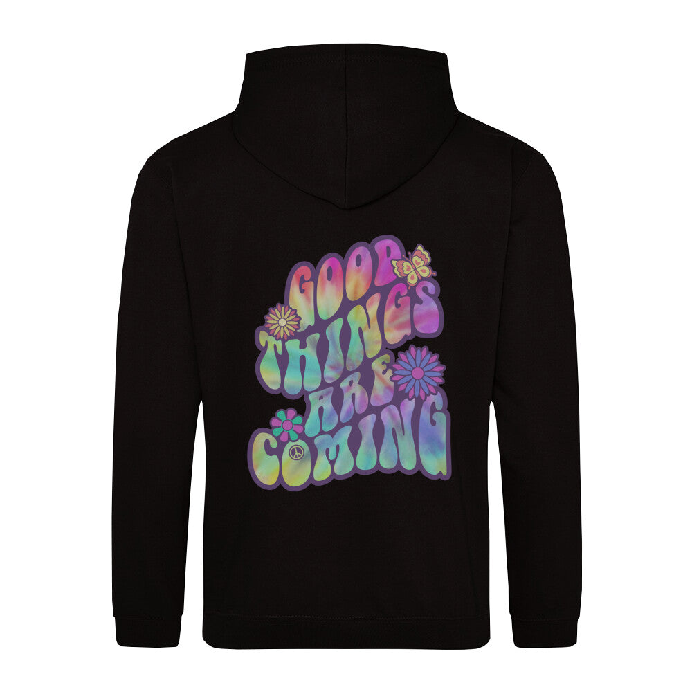 Hippie pulli mit bunter Schrift