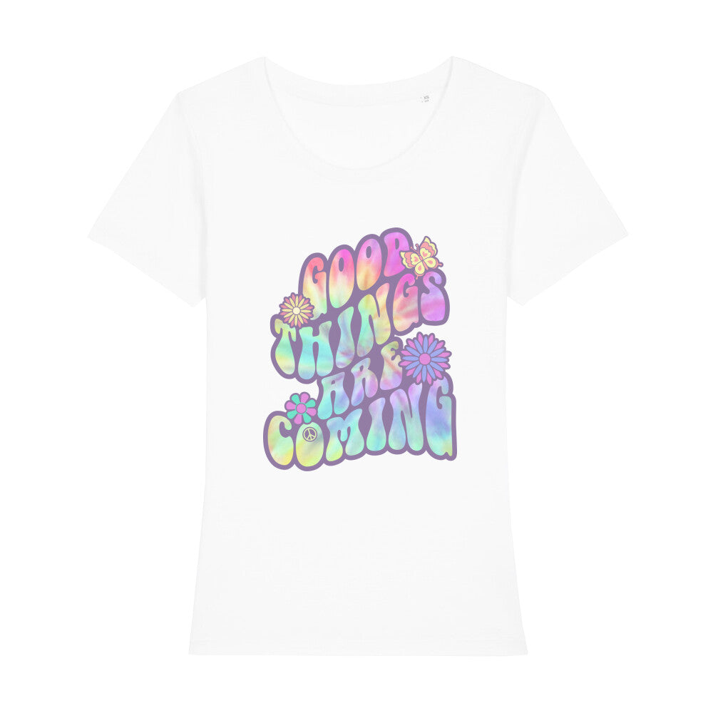 Hippie style bunte Schrift positives statement Shirt