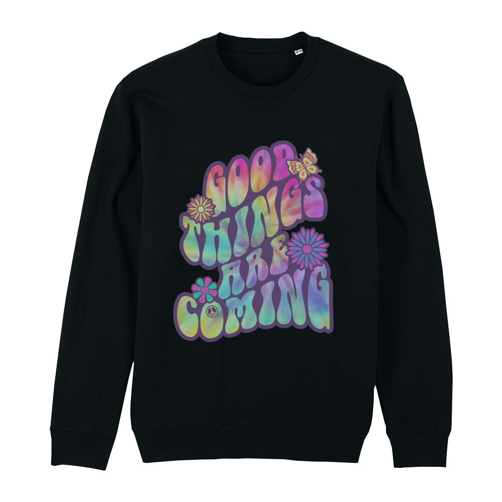 premium organic pulli mit Graffiti Schrift hippie