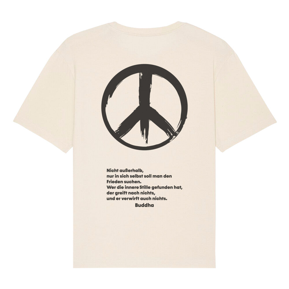 Stilvolles natural Bio Oversize T-Shirt Peace 