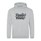 Stilvoller Flower Power Hoodie grau