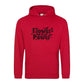 Stilvoller Flower Power Hoodie rot