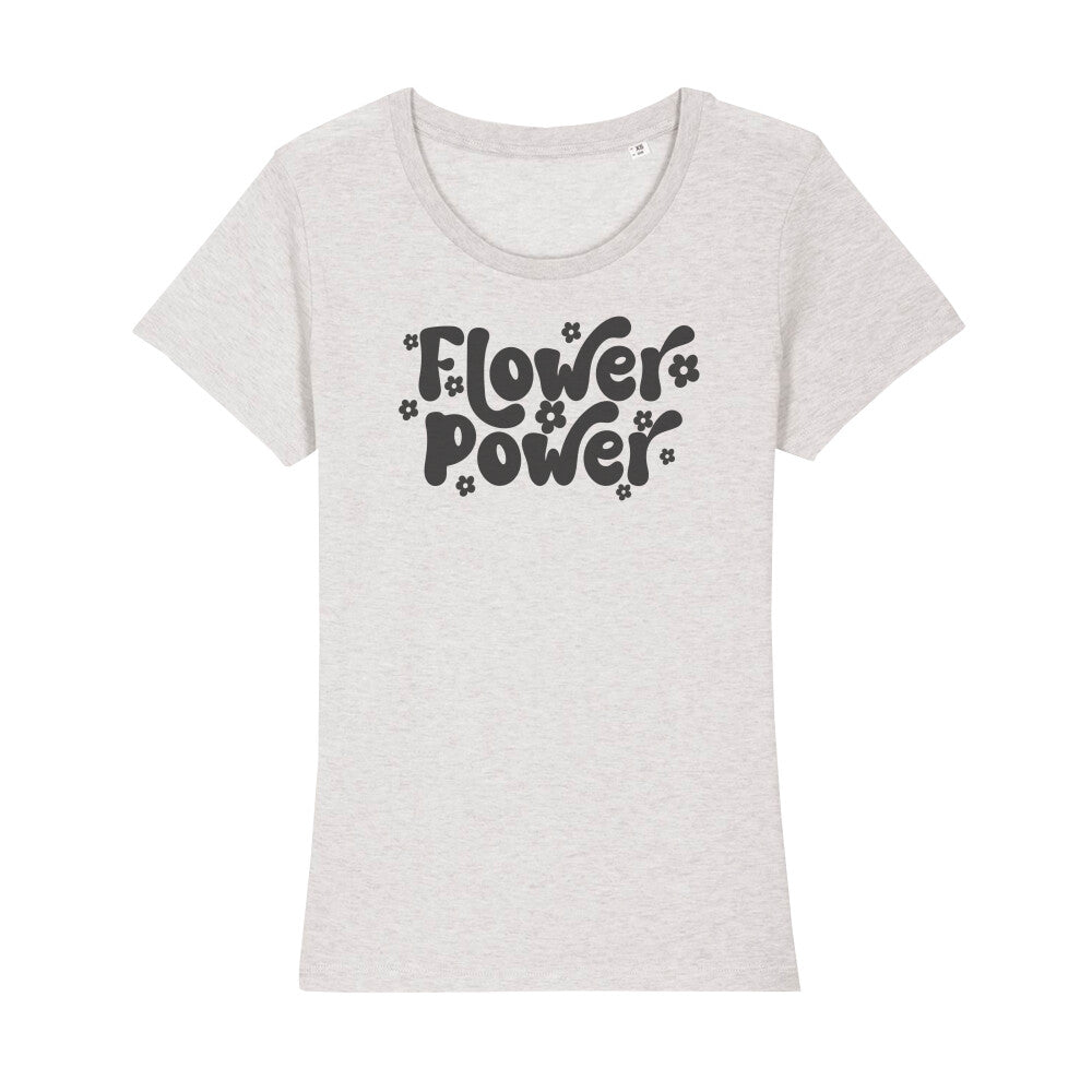 Flower Power Bio T-Shirt Grau