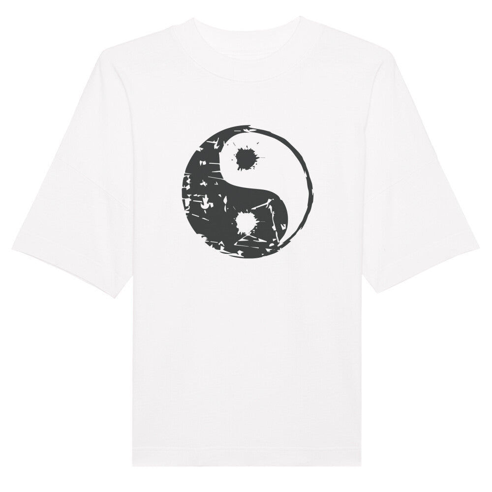 Bio Oversize Herren T-Shirt mit Yin Yang Symbol - Nachhaltige Mode für harmonische Looks