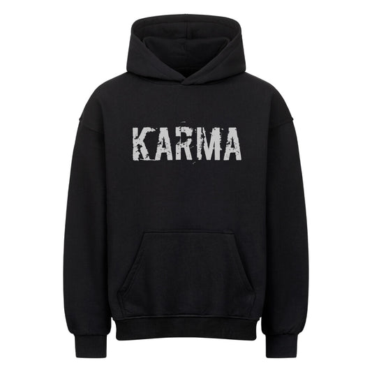 Oversized Hoodie KARMA Schwarz nachhaltig stylisch Unisex