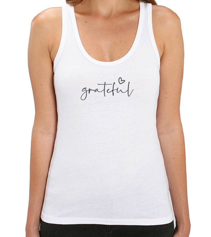 Bio Tanktop mit Statement grateful