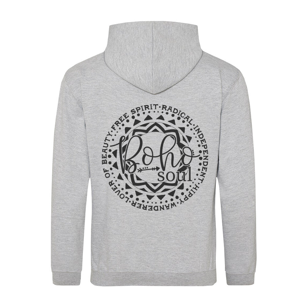 Stylischer Hoodie Boho Style Grau nachhaltig vegan