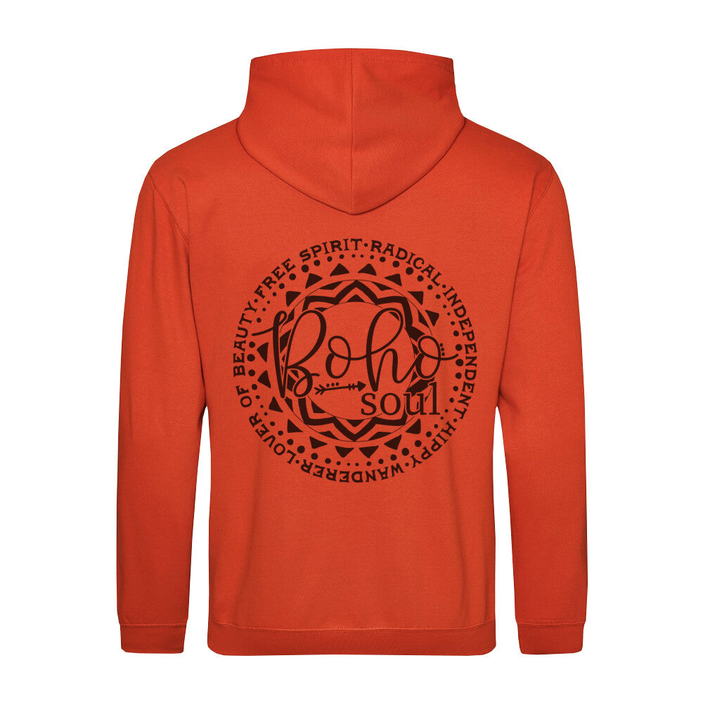 Stylischer Hoodie Boho Style Orange nachhaltig vegan