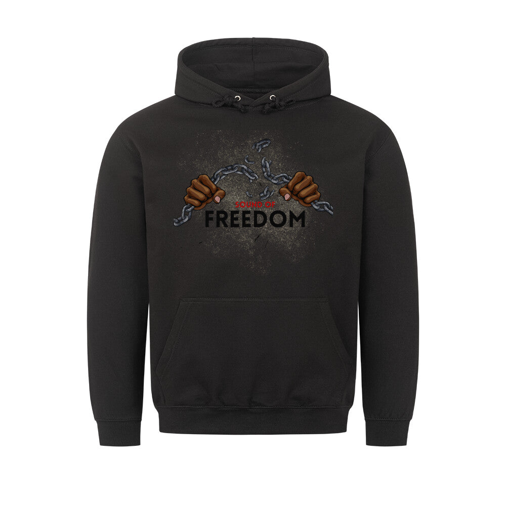 Stylischer Hoodie Sound of Freedom Schwarz