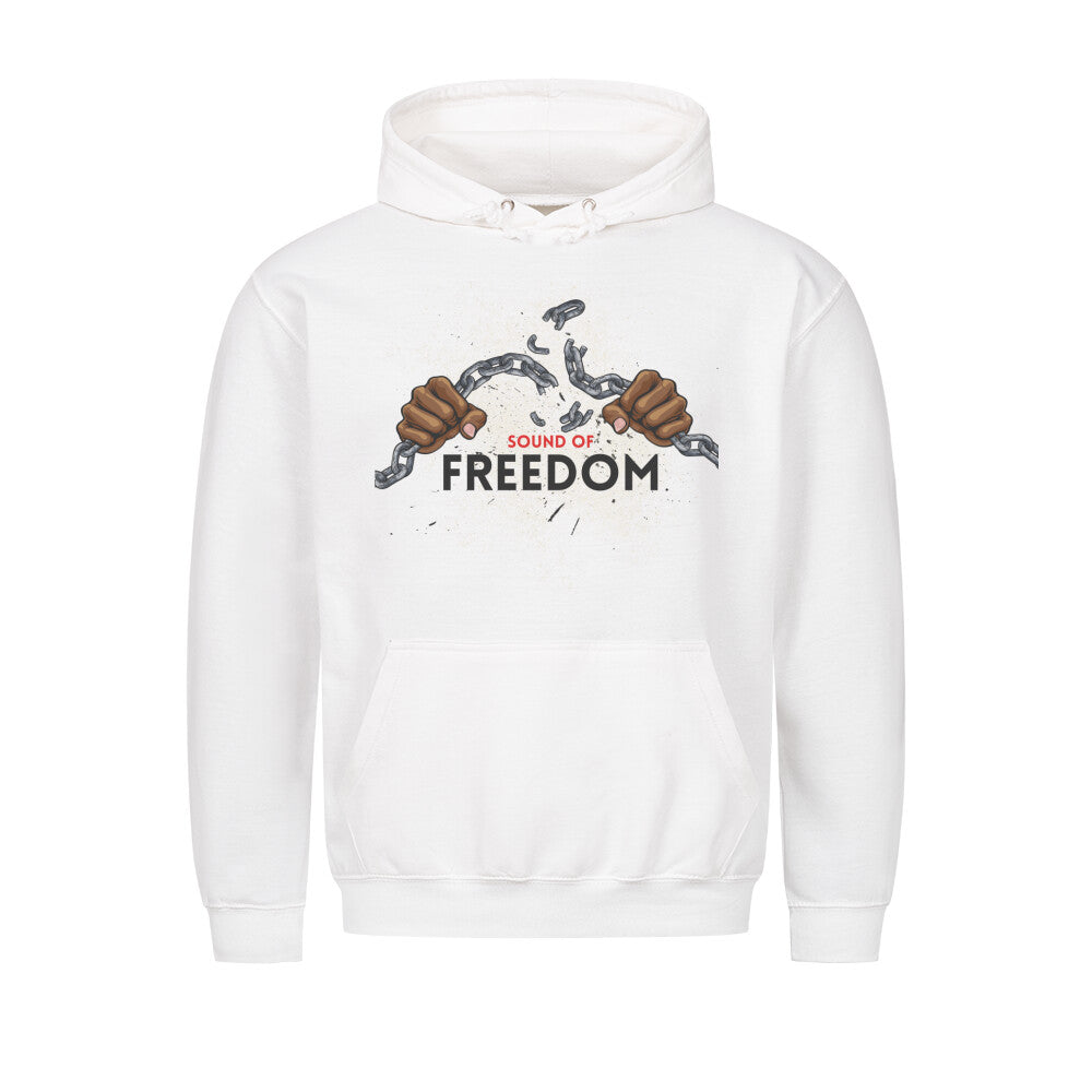 Stylischer Hoodie Sound of Freedom Weiß