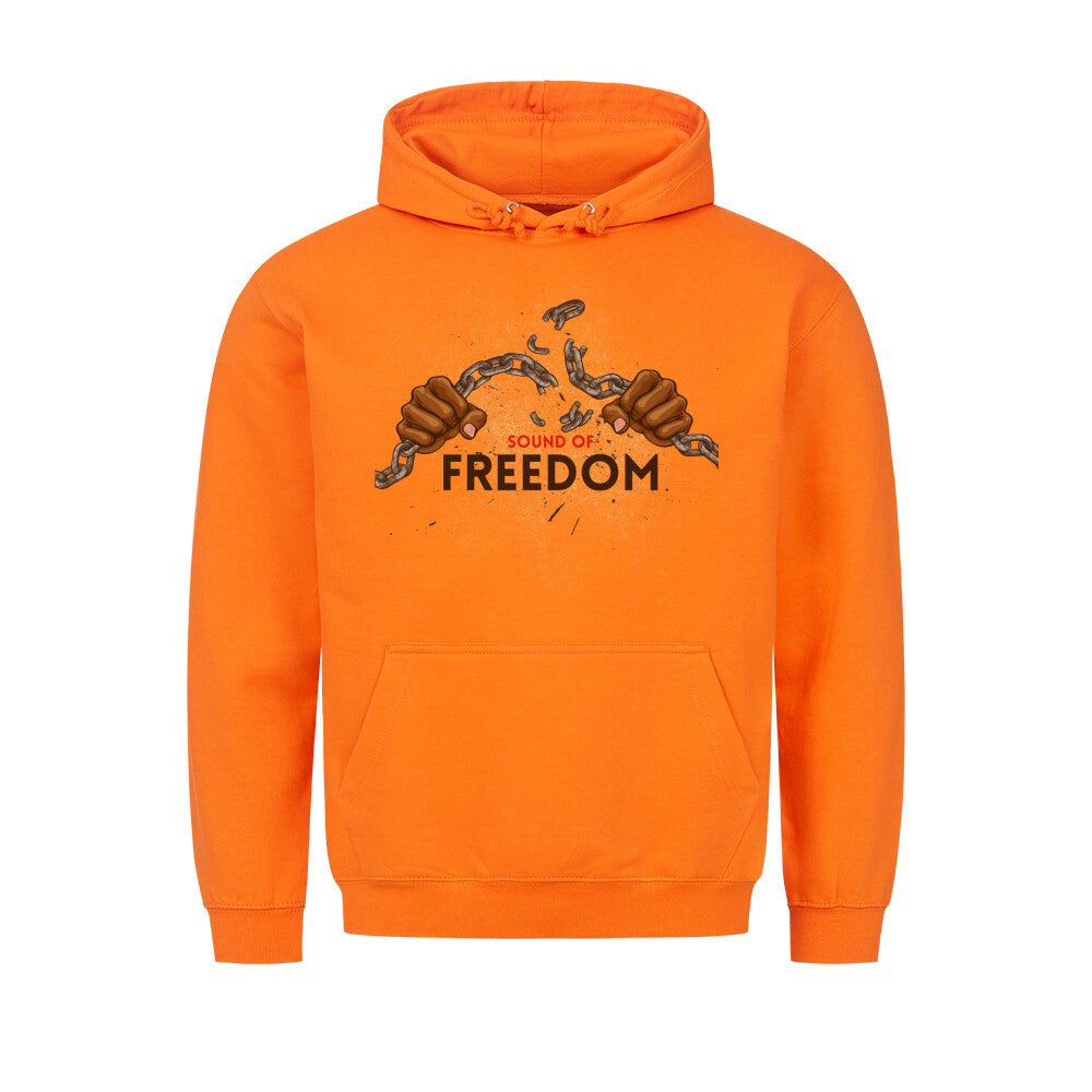 Stylischer Hoodie Sound of Freedom Orange