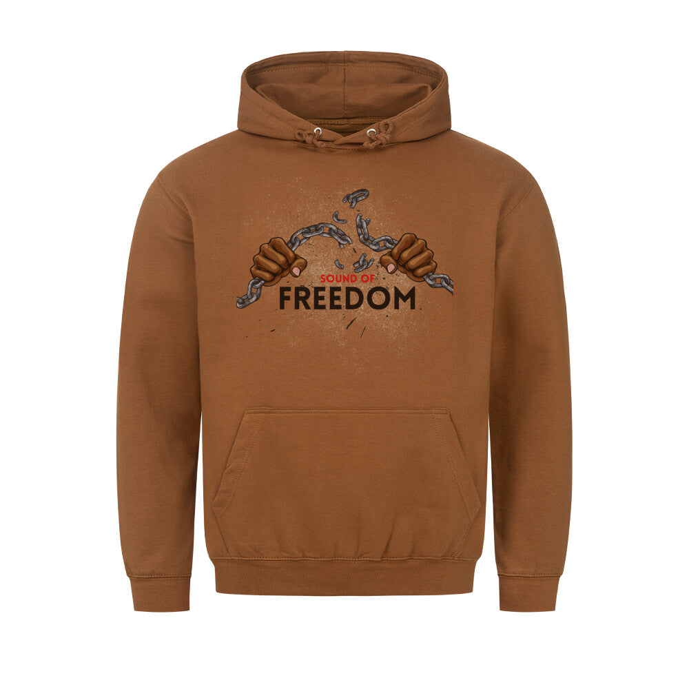 Stylischer Hoodie Sound of Freedom Braun