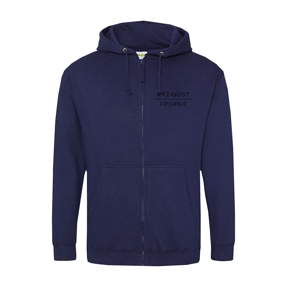 Stylische vegane Kapuzenjacke Navy Freigeist Freiheit