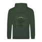 Stylische vegane Kapuzenjacke Green Spirituelles Design Magic