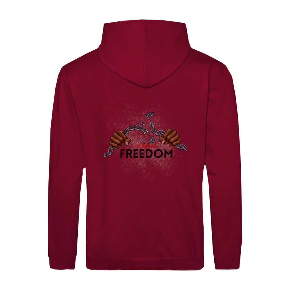 Nachhaltige Vegane Kapuzenjacke Burgundy Sound of Freedom